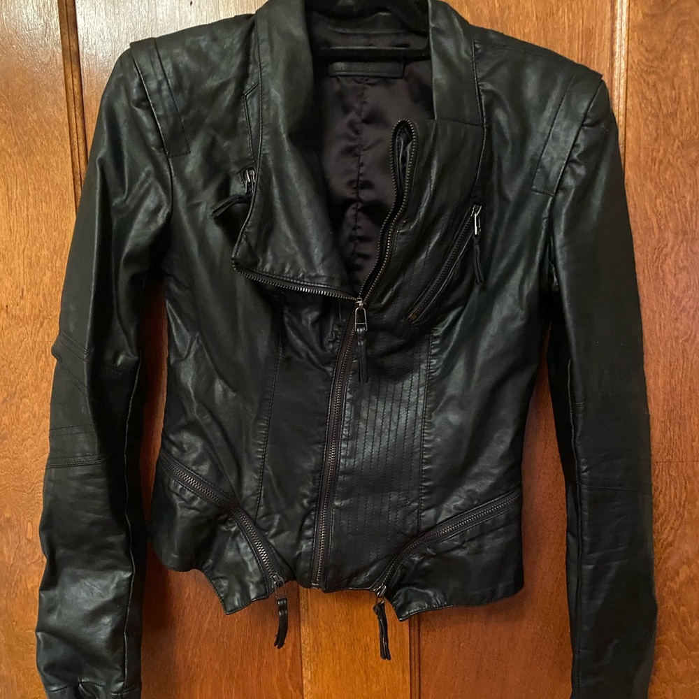 Faux leather jacket